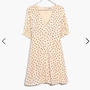 Madewell Silk Clover Button-Front Dress 00